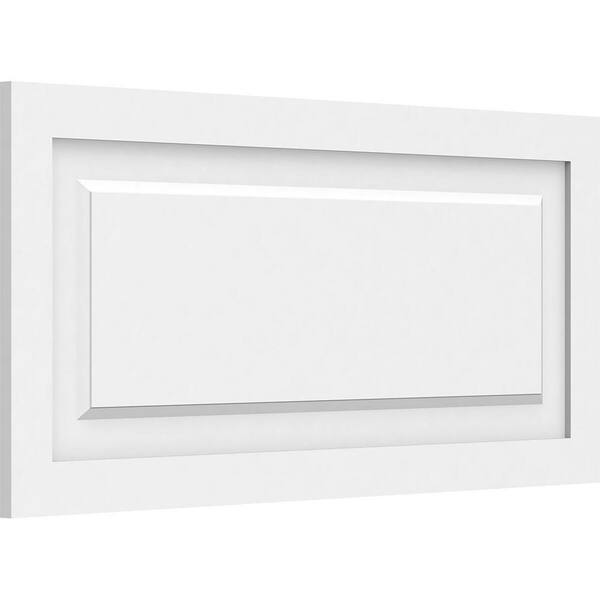 Ekena Millwork Legacy Rectangle Wall Panel 2-Pack - 21"W X 8"H X 5/8"P, Factory Primed White