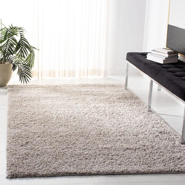 Arizona Shag Linen 9 ft. x 12 ft. Solid Area Rug