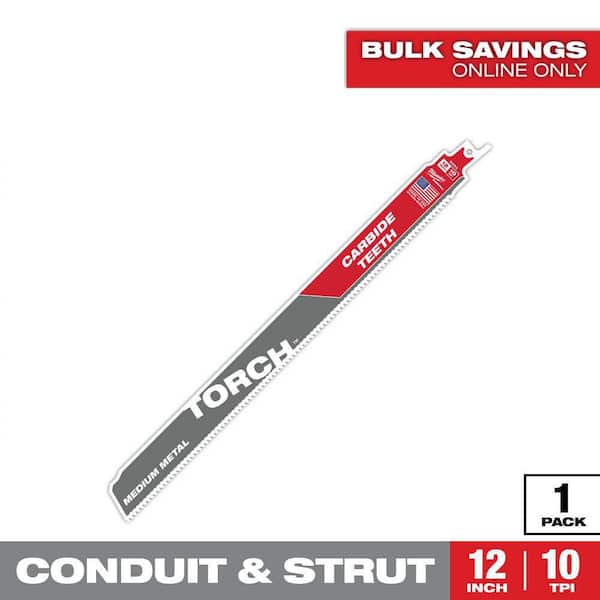 Milwaukee 12 in. 10 TPI Carbide Medium Metal Cutting Sawzall