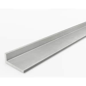 Tounge and Groove Silver Aluminum 47.2 in. x 0.6 in. Edge Profile Tile Trim (4-Pieces)