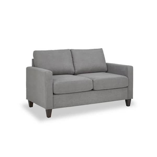 HOMESTYLES Dylan 56 in. Gray Upholstered 2 Seat Loveseat