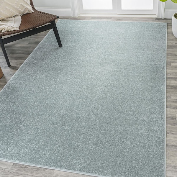 JONATHAN Y Haze Solid Low-Pile Light Blue 3 ft. x 5 ft. Area Rug
