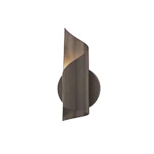 Evie 1-Light Old Bronze LED Wall Sconce