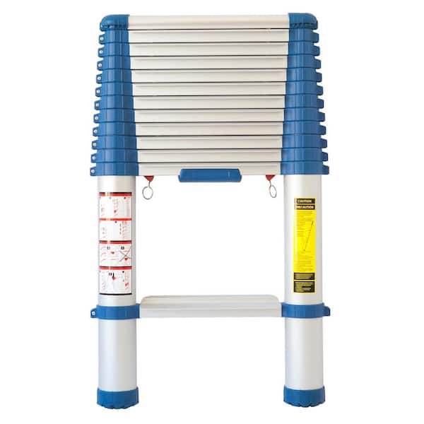 EasyAccess Innovations 12.5 ft. Aluminum Telescopic Ladder with 300 lb. Load Capacity Type 1A Duty Rating