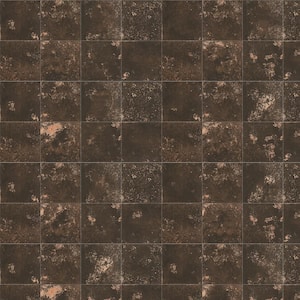 Farmstead Brown 8 in. x 8 in. Textured Porcelain Concrete Look Wall and Floor Tile (10.763 sq. ft. /Case)