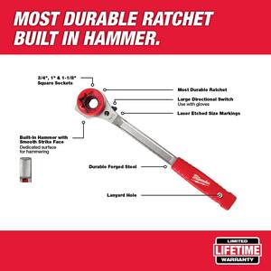 Linemans High Leverage Ratcheting Wrench