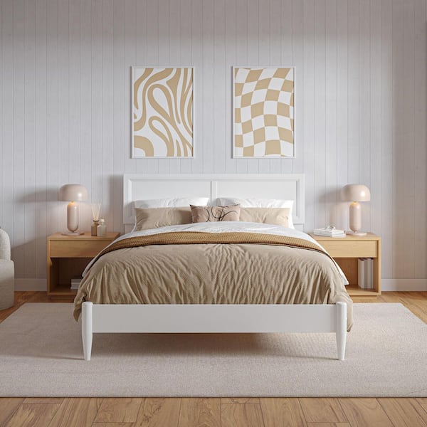 ❀aramode❀ AFI Valencia Walnut Brown Solid Wood Frame King Low Profile