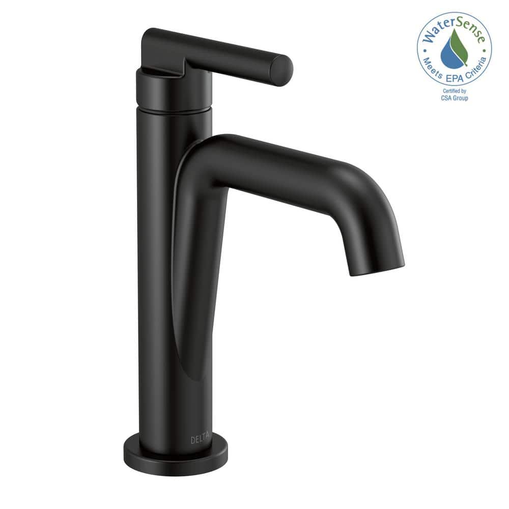 Nicoli Matte Black Single Hole Brass Bathroom Faucet