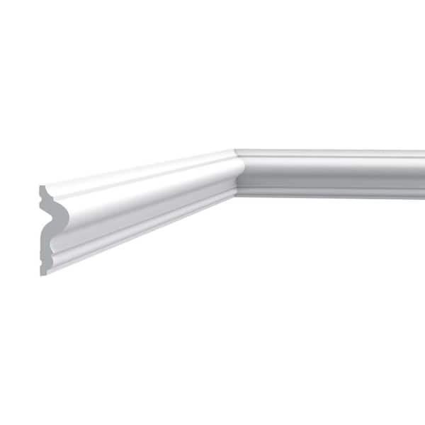 5/8 in. D x 2 in. W x 78-3/4 in. L . Primed White Plain Polystyrene Panel Moulding (4-Pack)
