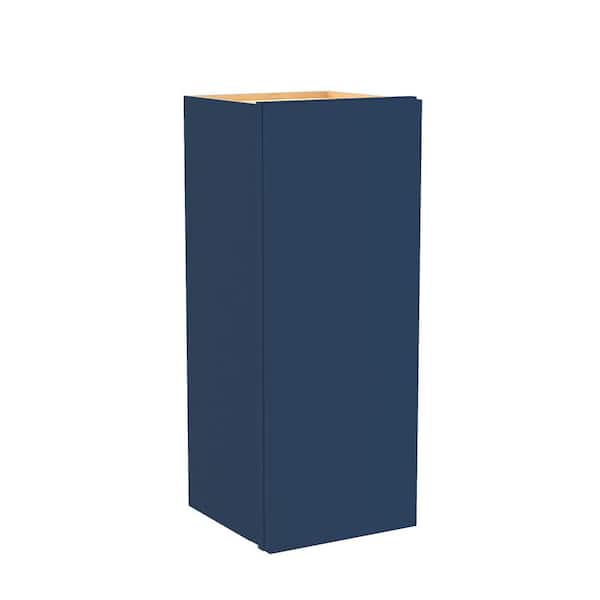 Hargrove 15 in. W x 12 in. D x 36 in. H Assembled Plywood Wall Kitchen Cabinet in Vessel Blue with Soft Close