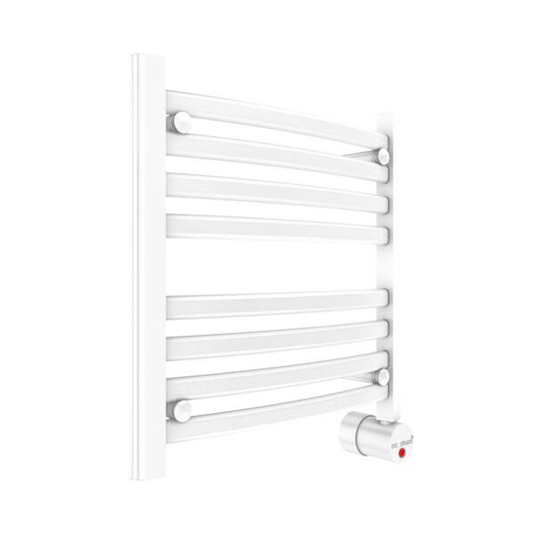 Mr. Steam 8-Bar Wall Mounted Electric Towel Warmer with Digital Timer in White