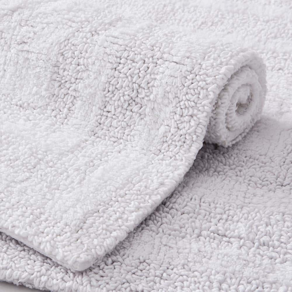 Luxurious Logan White Cotton Bath Runner Rug 60"x22"