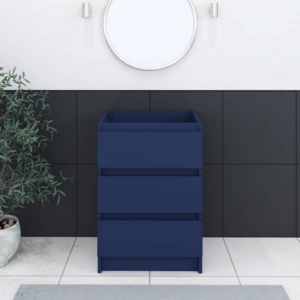 VOLPA USA AMERICAN CRAFTED VANITIES Pepper 24 in. W x 20 in. D Bath Vanity Cabinet Only in Navy