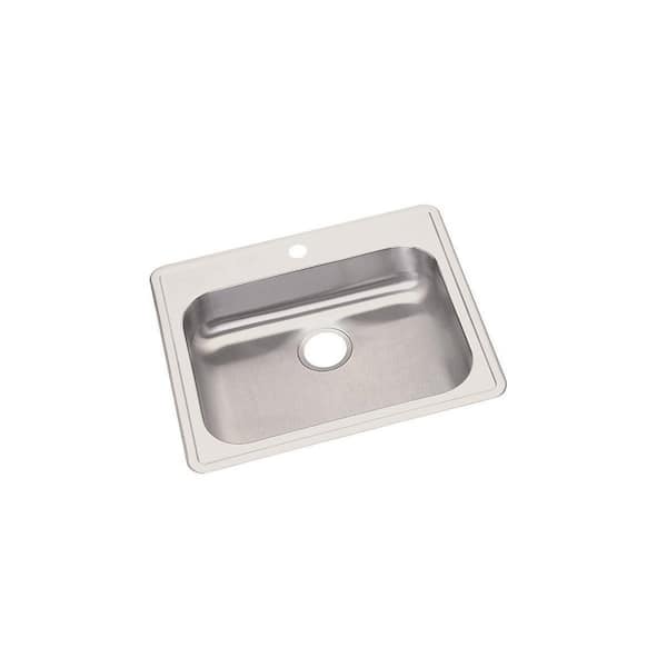 Dayton 25 in. Drop-in Single Bowl 22 Gauge Stainless Steel Kitchen Sink