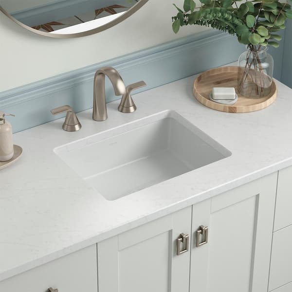 Cursiva 20 in. Rectangular Vitreous China Undermount Bathroom Sink in Ice Gray
