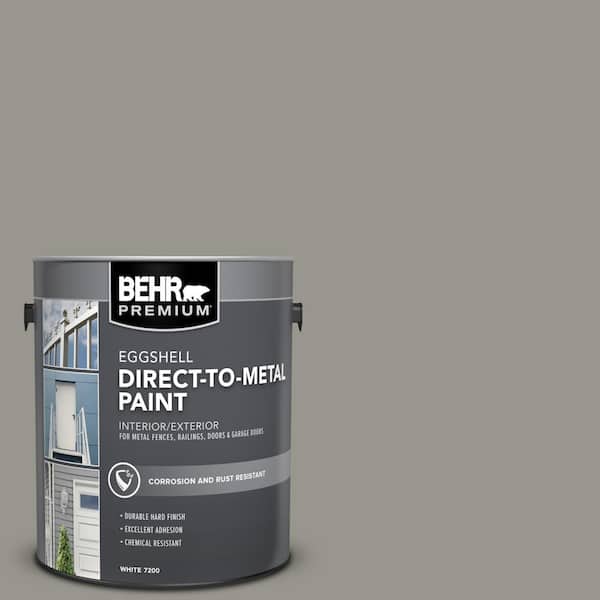 1 gal. #N360-4 Battleship Gray Eggshell Direct to Metal Interior/Exterior Paint