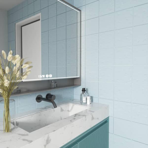 Berta Celeste 7-7/8 in. x 7-7/8 in. Ceramic Wall Tile (11.0 sq. ft./Case)