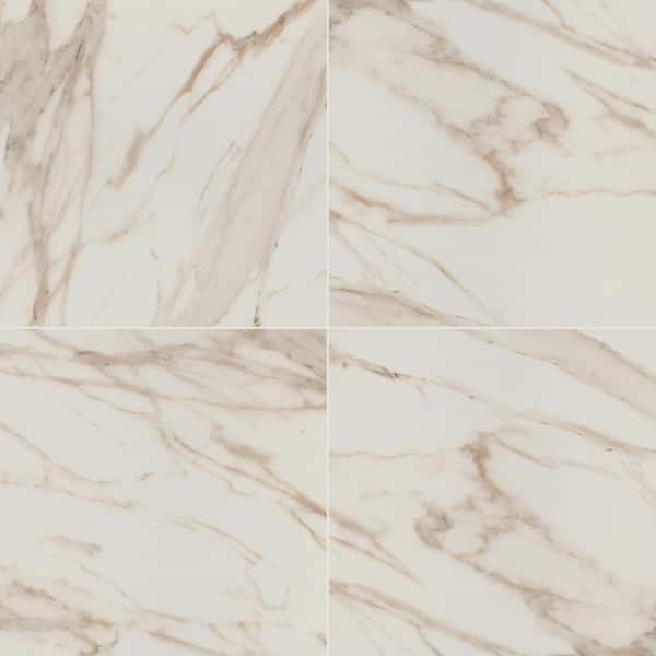 MSI Aviva Calcatta 24 in. x 24 in. Matte Ceramic Marble Look Floor and Wall Tile (4 sq. ft./Each)