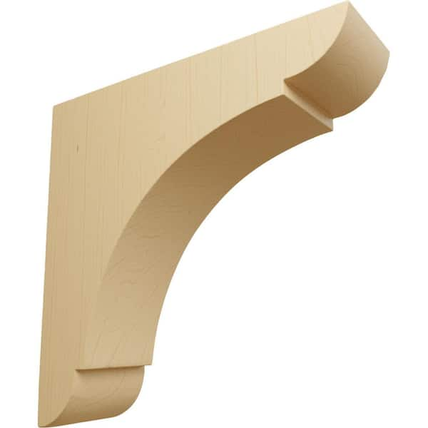 Ekena Millwork 1-3/4 in. x 6 in. x 6 in. Alder Small Olympic Bracket