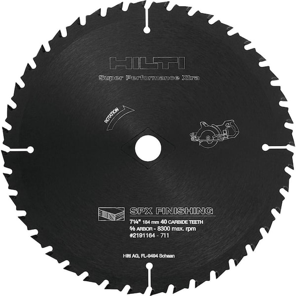 Hilti 7 1 4 in. 40 Teeth Circular Saw SPX Finishing Blade 5