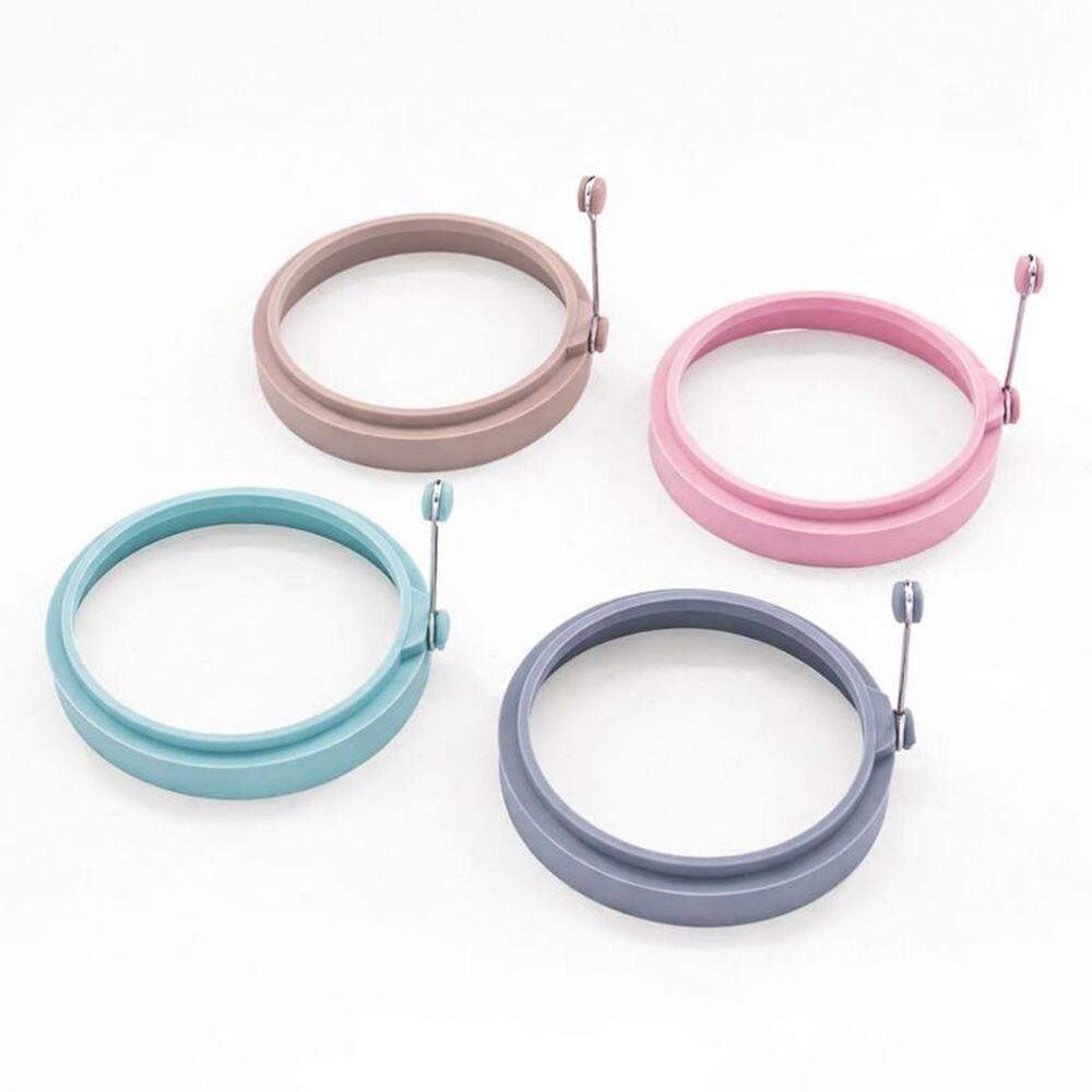 4-Pack Silicone Egg Rings 4 in. 4-Egg Nonstick Food Grade Heat-Resistant Saute Pan Kitchen Tool with Handles