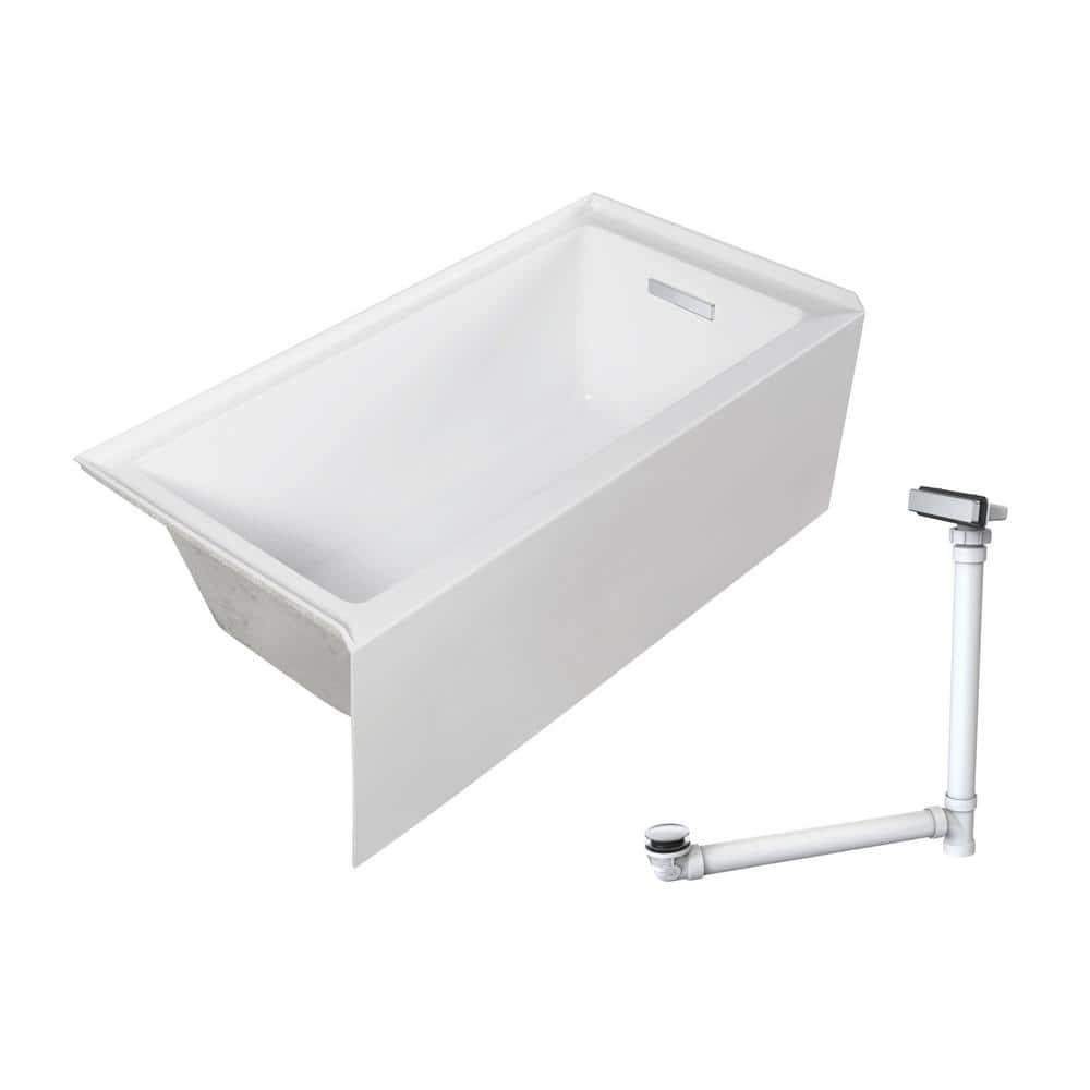 Unity 60 in. x 30 in. Soaking Bathtub with Right Drain in White/Polished Chrome price history on PriceWatchPro