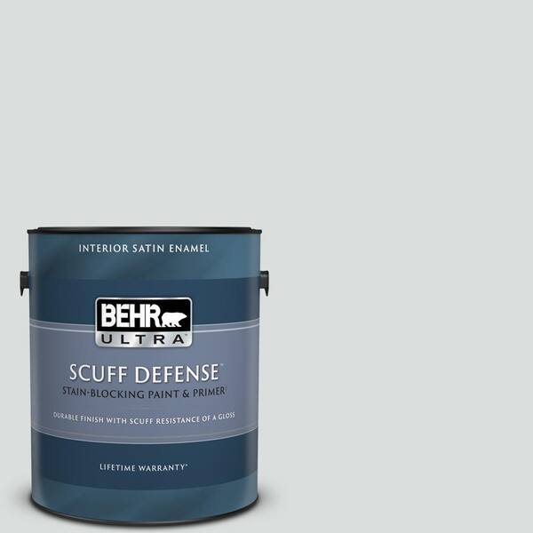 BEHR ULTRA 1 gal. #ECC-33-2 Silver Sands Extra Durable Satin Enamel Interior Paint & Primer