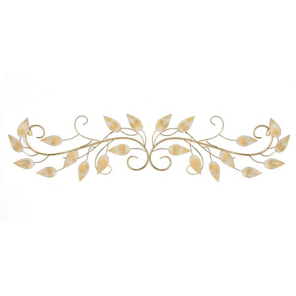 Stratton Home Decor Brushed Gold Over the Door Metal Scroll Wall Decor  S09607 - The Home Depot