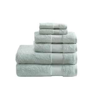 Turkish 6-Piece Seafoam Cotton Bath Towel Set