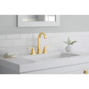 Farrington 8 in. widespread Double-Handle Bathroom Faucet in Matte Gold