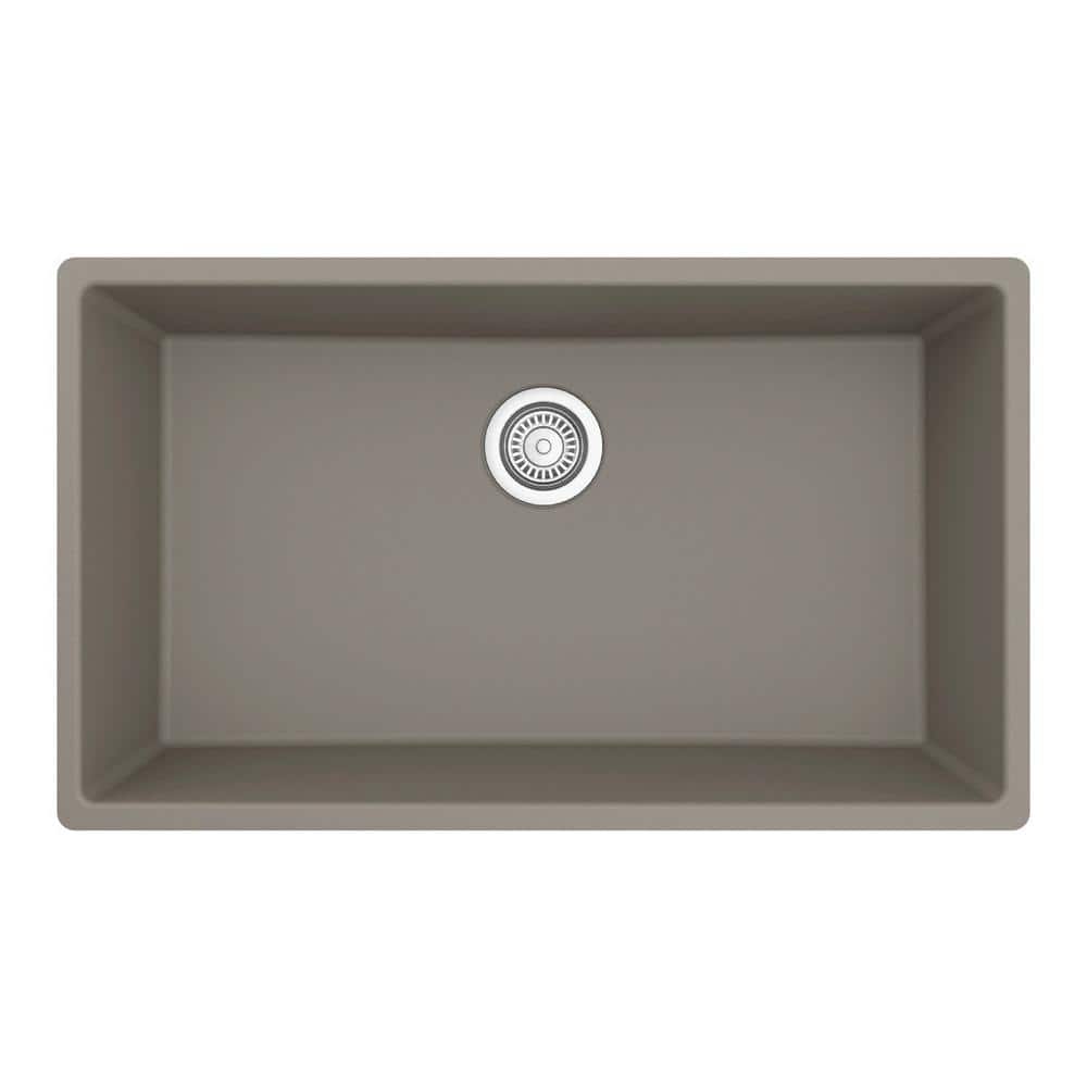 Concrete Quartz Large Single Bowl Undermount Kitchen Sink