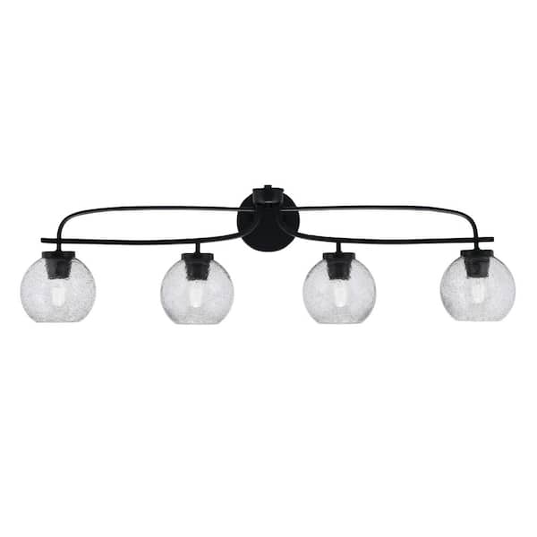 Unbranded Olympia 37.75 in. 4-Light Matte Black Vanity Light