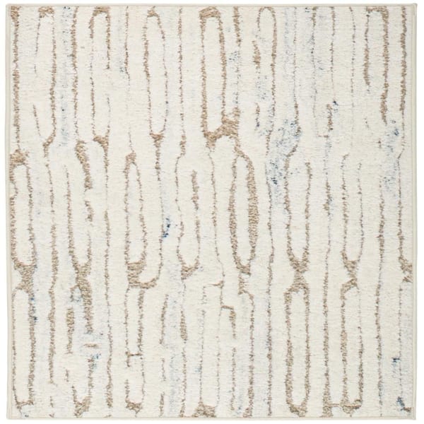 Malone Machine Washable Oatmeal 4 ft. x 6 ft. Indoor Area Rug