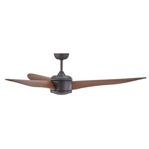 Nordic 56 in. Oil Rubbed Bronze and Dark Koa Blades Ceiling Fan with LED Light Kit and Remote Control