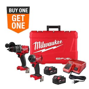 M18 FUEL 18V Lithium-Ion Brushless Cordless Hammer Drill and Impact Driver Combo Kit (2-Tool) with 2 Batteries