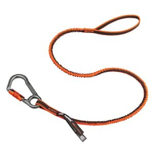 15 lbs. Orange and Gray Standard Single Locking Carabiner Tool Lanyard