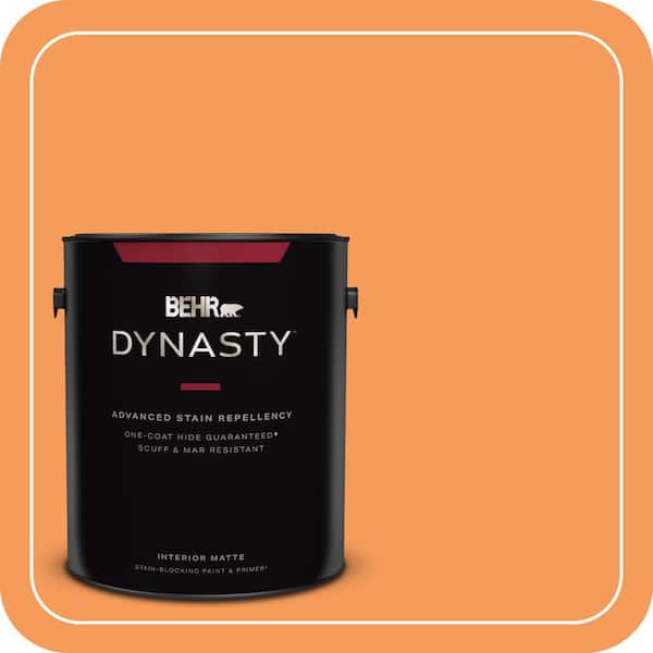 1 gal. #260B-6 Blaze Orange Matte Interior Stain-Blocking Paint & Primer