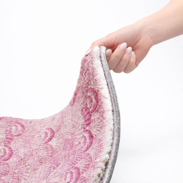 Dream Shag Premium Machine Washable Abstract ADS181 Pink 5 ft. x 7 ft. 6 in. Area Rug