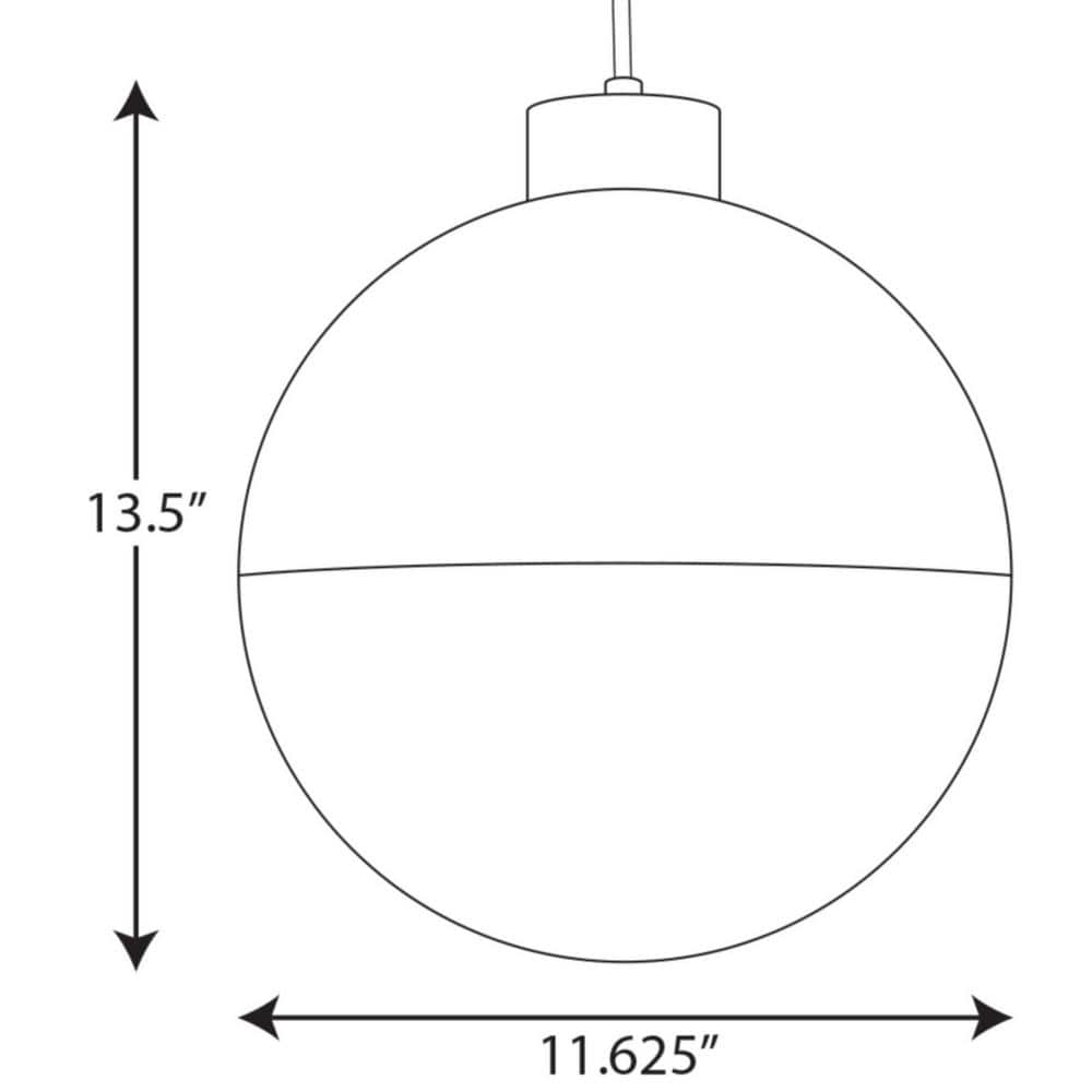 Black and Opal Glass Globe LED Pendant Light