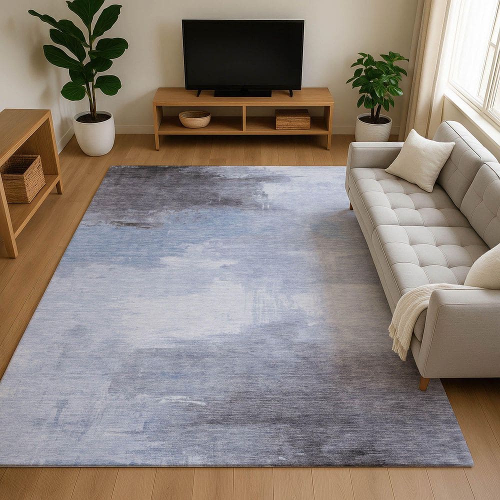 Mayfield Premium Machine Washable Abstract AMF1672 Sky 10 ft. x 14 ft. Area Rug price history on PriceWatchPro