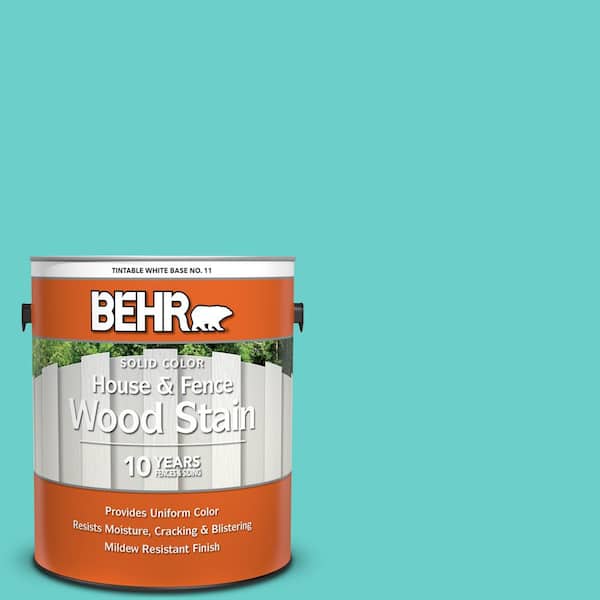 BEHR 1 gal. #P450-4 Hidden Sea Glass Solid Color House and Fence Exterior Wood Stain