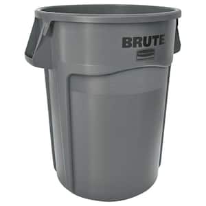 Brute 44 Gal. Grey Round Vented Trash Can