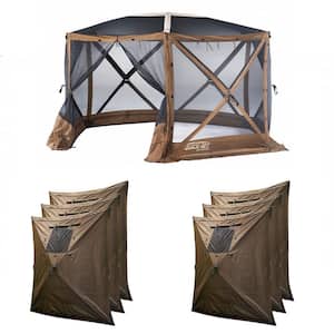 12 ft. x 12 ft. Quick-Set Escape Sky Screen Canopy Shelter Plus of Wind and Sun Panels (6-Pack)