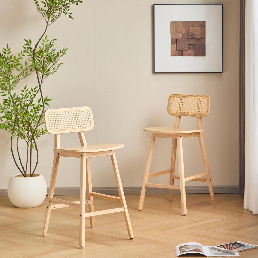 Wood Outdoor Bar Stool in Natural (2-Pack) price history on PriceWatchPro