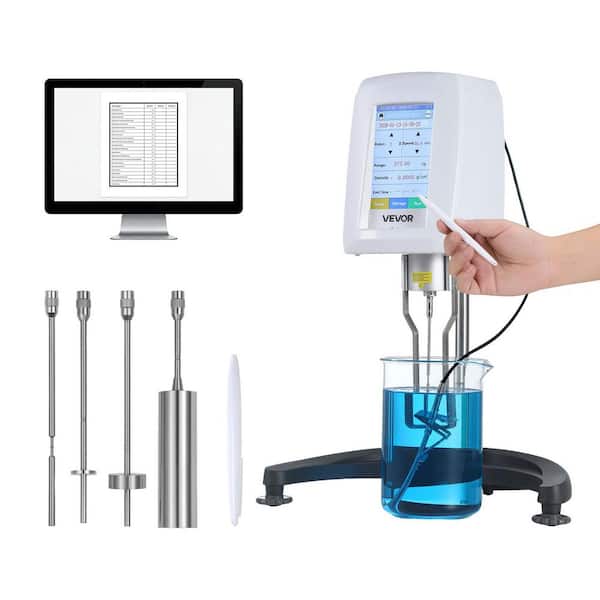 Digital Rotary Viscometer, 240V 0.1 Amp AC, Digital Rotary Viscometer LVDV-2T, Touchscreen, 10-6,000,000 mPa. s(cP)