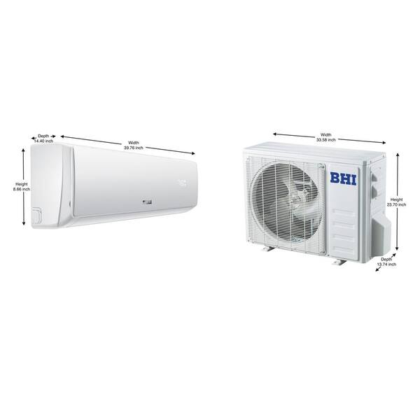BHI 22,000 BTU 230-Volt, 17 SEER2,1200 Ductless Mini Split