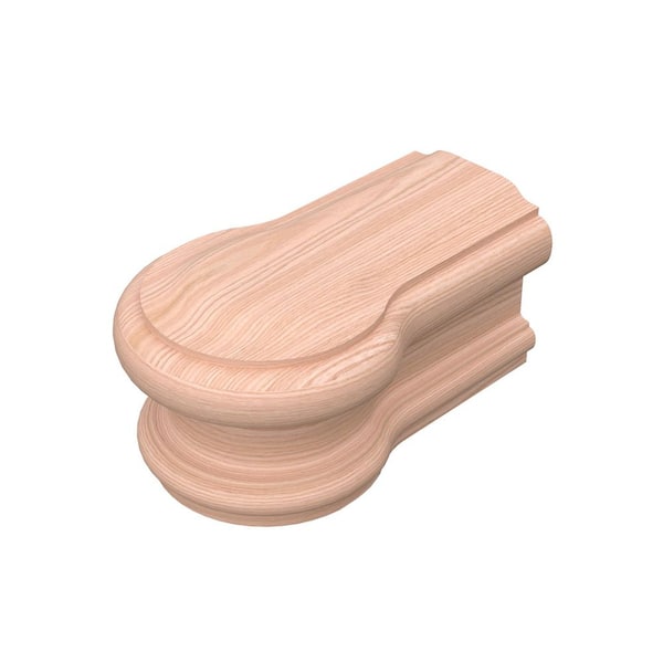 Stair Parts 7719 Unfinished Red Oak Opening Cap Handrail Fitting