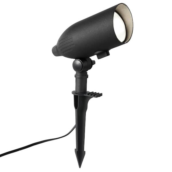 640/1130 Lumens Black Hardwired Low Voltage LED Adjustable Light Color Outdoor Spotlight or Flood Light with Clear Lens