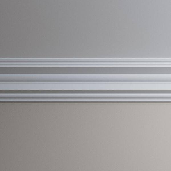 Ekena Millwork Ethan 9.625 in. D x 12 in. W x 96 in. L Polyurethane Crown Moulding