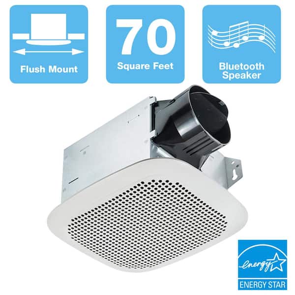 Delta Breez Integrity Series 70 CFM Ceiling Bathroom Exhaust Fan with Bluetooth Speaker, Energy Star